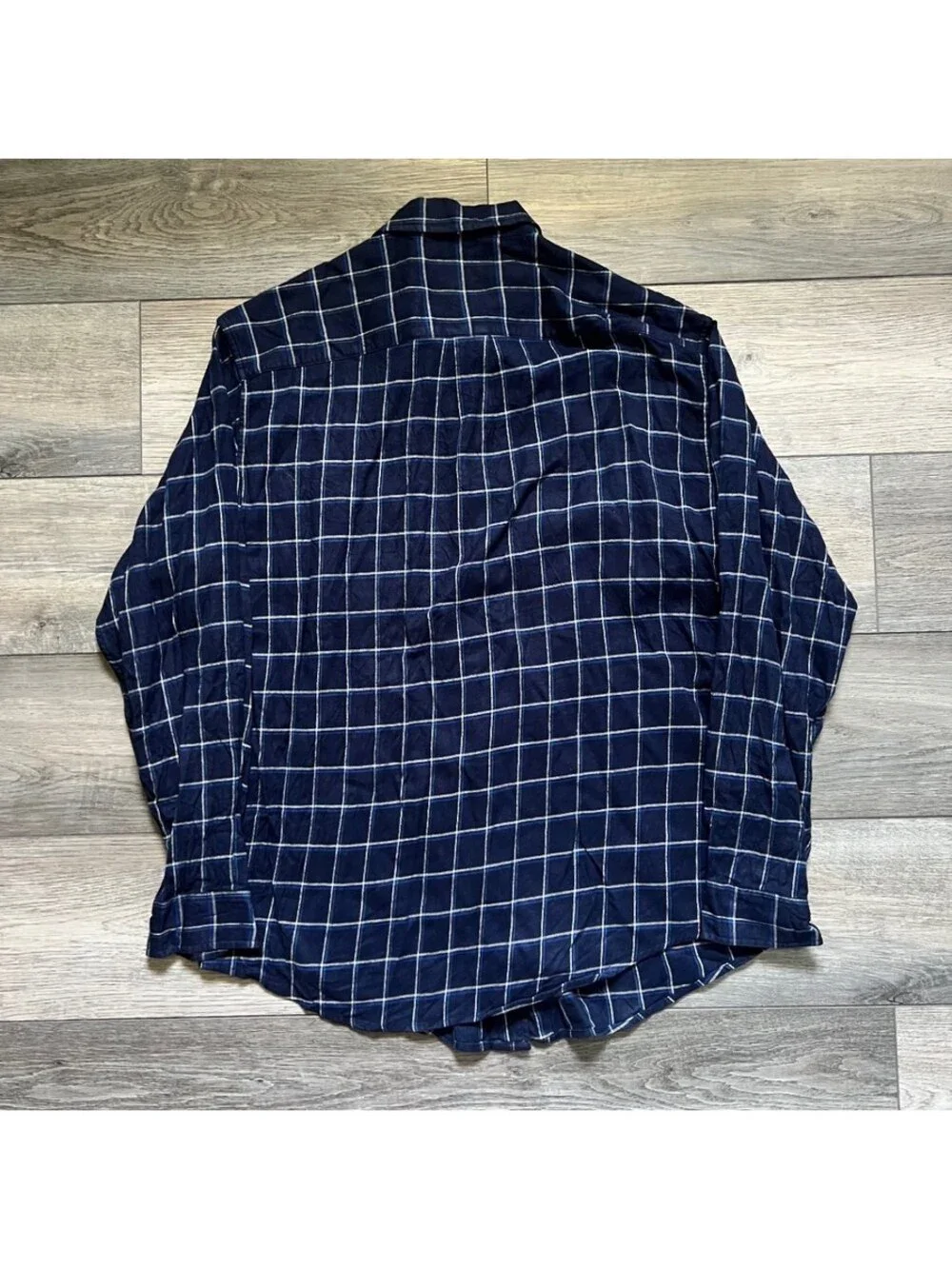 Polo Jeans Co Ralph Lauren Men's L Button-Up Shirt Flannel Plaid Shirt Rayon
